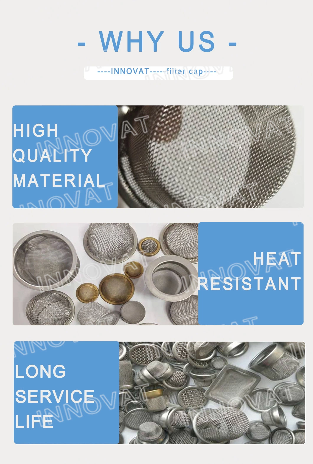 Customized 20 40 Mesh Fuel Filter Strainer Wire Mesh Aluminum Stainless Steel Wheel Mesh Cap Filter